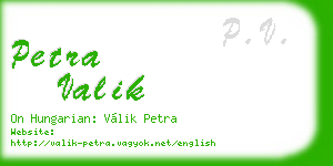 petra valik business card